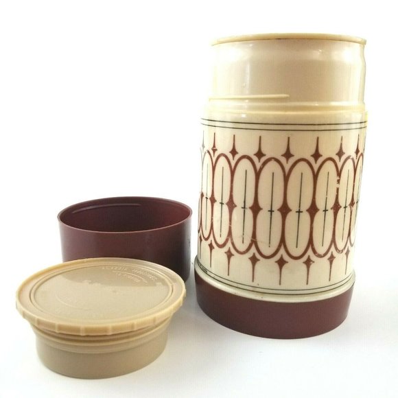 Aladdin Other - Vtg Aladdin Wide Mouth 1 Pint Brown Cream Thermos